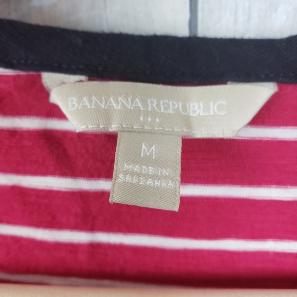 2/$20 Banana Republic | 3/4 Sleeve Striped Top - Picture 5 of 6